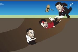 今日趣图：曼联11打11赢不了 11打10赢不了 今天10打11依旧赢不了
